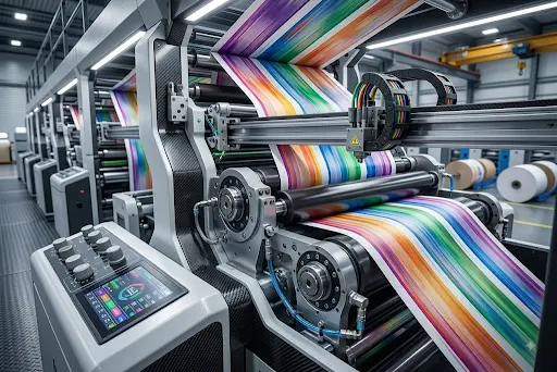 Industrial logistics warehouse for security printing operations